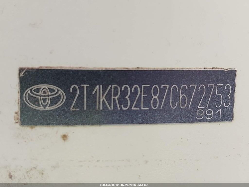 2T1KR32E35C402987 2005 TOYOTA MATRIX photo no. 9