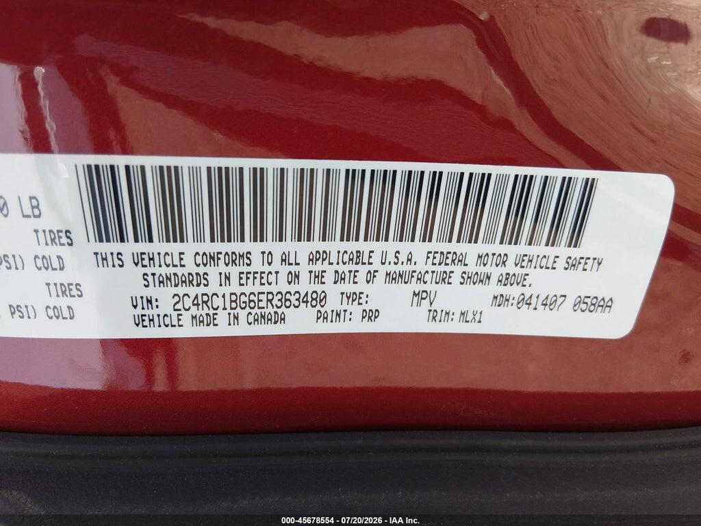 2C4RC1BG6ER363480 2014 CHRYSLER TOWN & COUNTRY photo no. 9