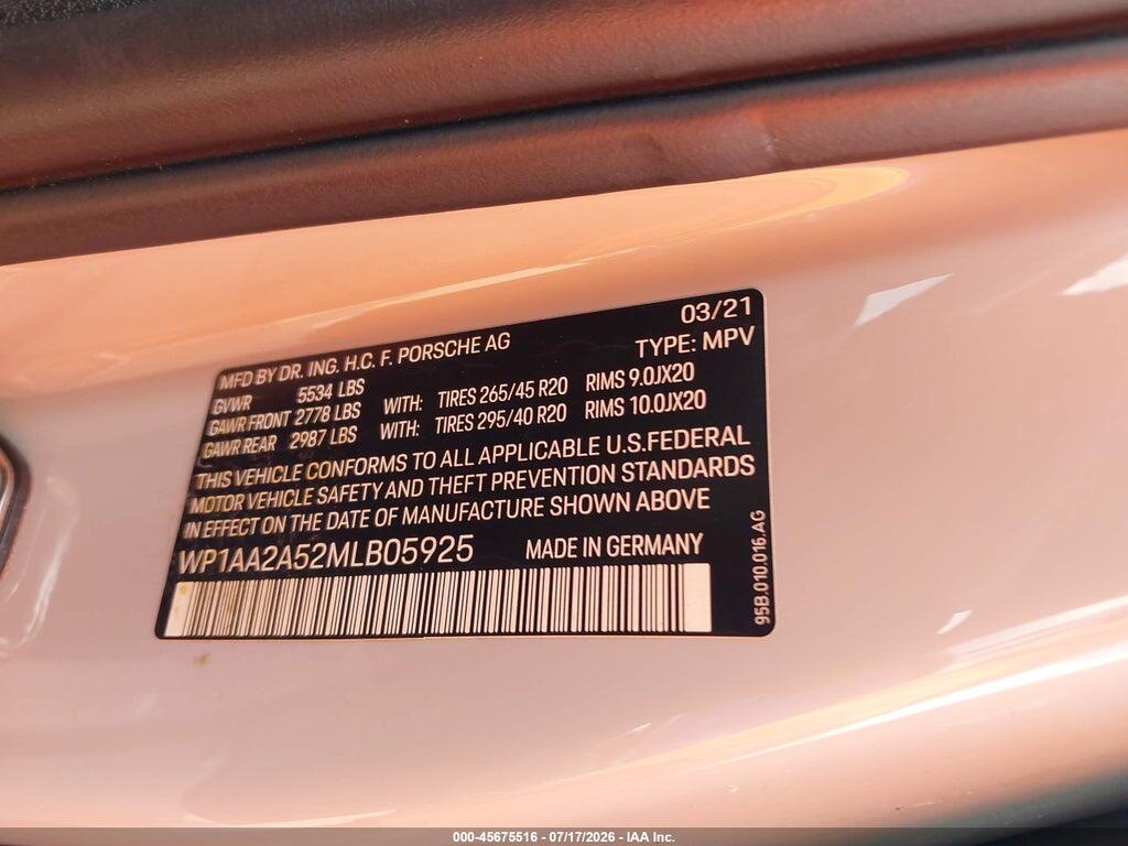 WP1AA2A52MLB05925 2021 PORSCHE MACAN photo no. 9