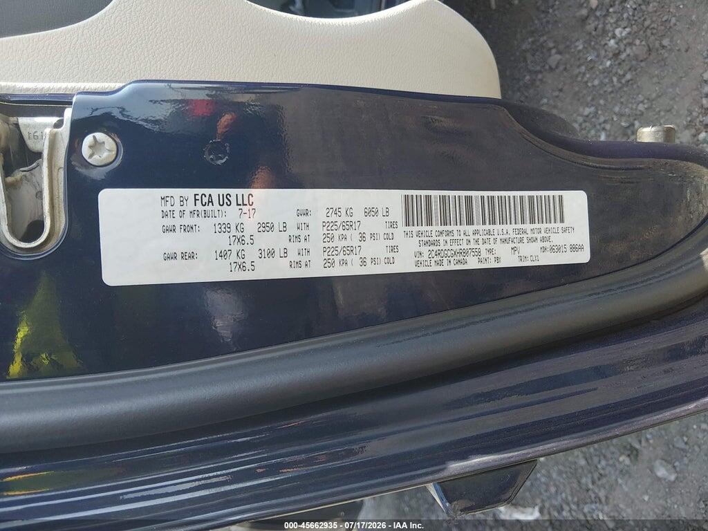 2C4RDGCGXHR807558 2017 DODGE GRAND CARAVAN photo no. 9