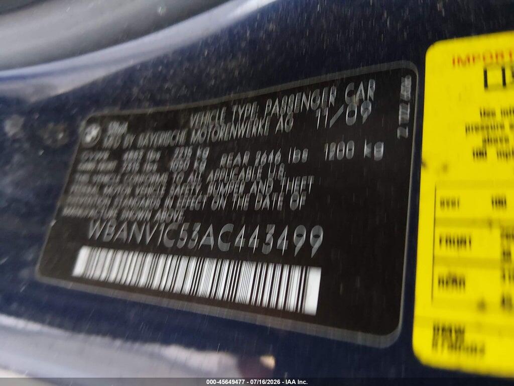 WBANV1C53AC443499 2010 BMW 528I photo no. 9