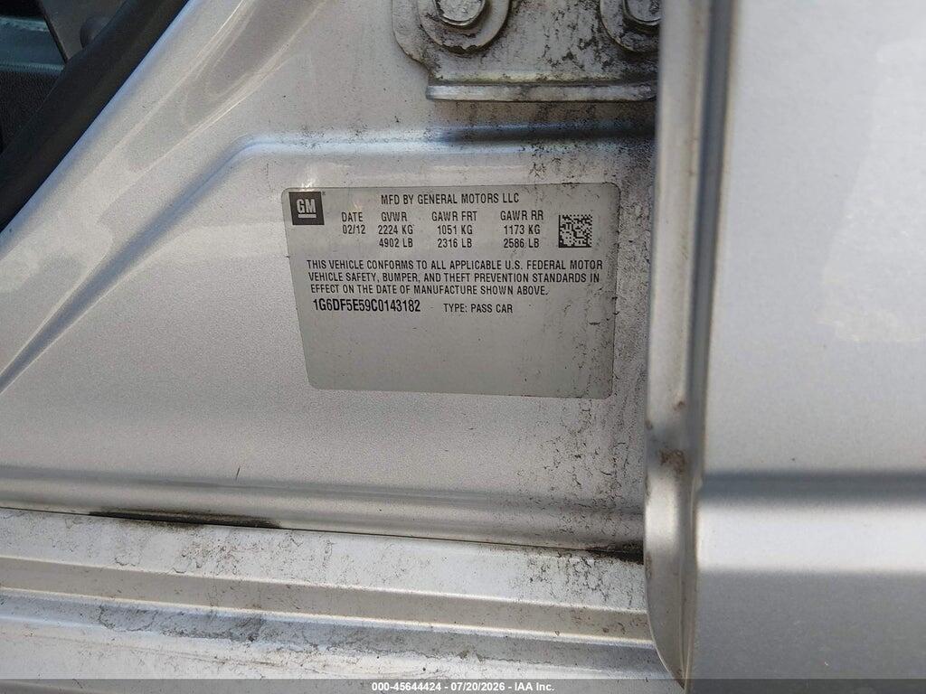 1G6DF5E59C0143182 2012 CADILLAC CTS photo no. 9