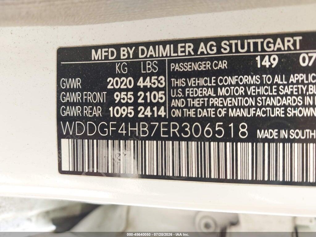 WDDGF4HB7ER306518 2014 MERCEDES-BENZ C 250 photo no. 9