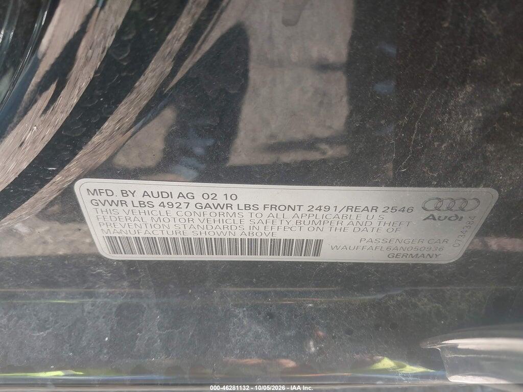2010 AUDI A4 2.0T PREMIUM — Фото 9 из 14