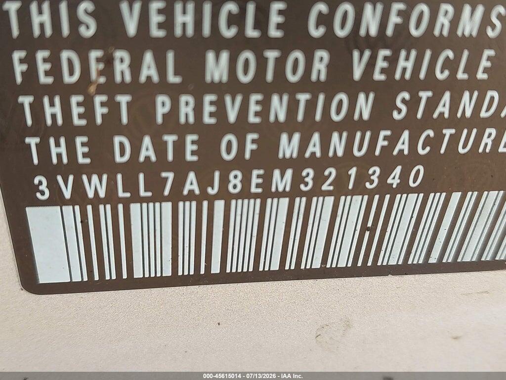 3VWLL7AJ8EM321340 2014 VOLKSWAGEN JETTA photo no. 9