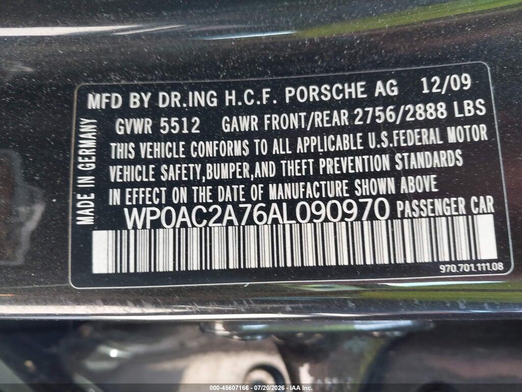WP0AC2A76AL090970 2010 PORSCHE PANAMERA photo no. 9