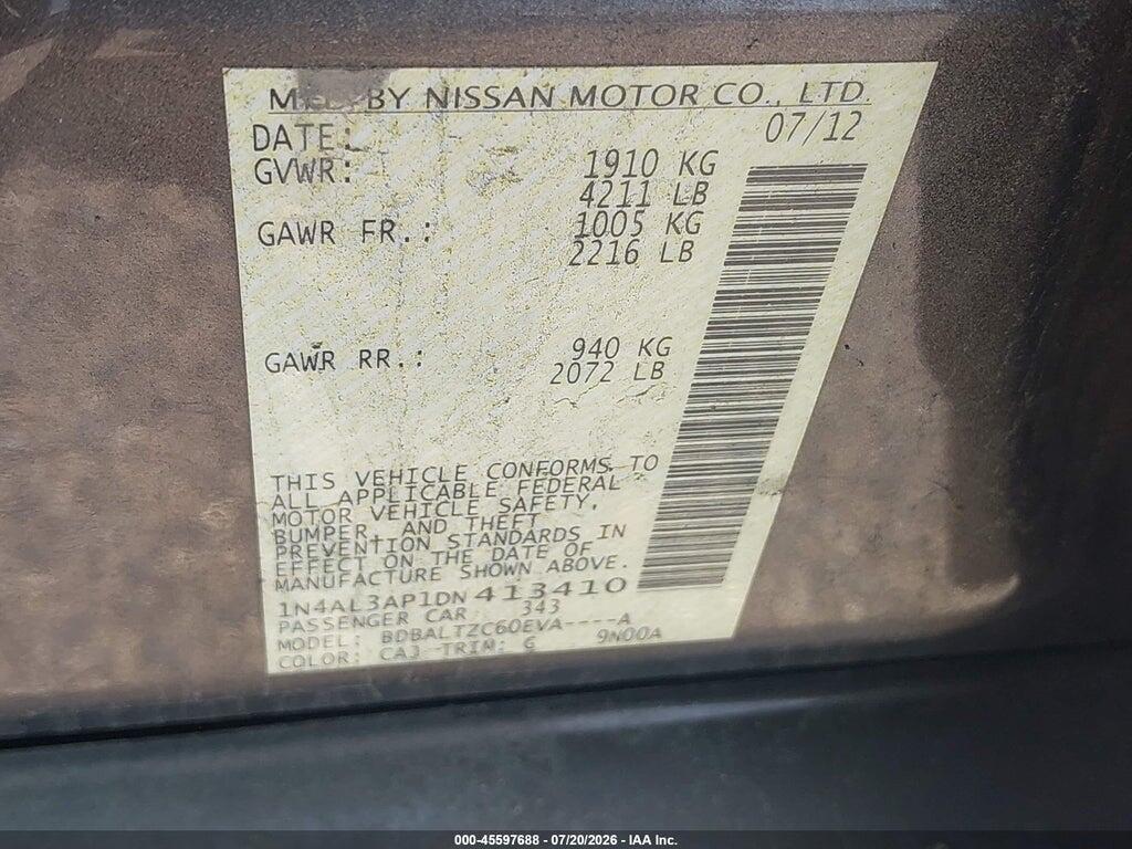1N4AL3AP1DN413410 2013 NISSAN ALTIMA photo no. 9