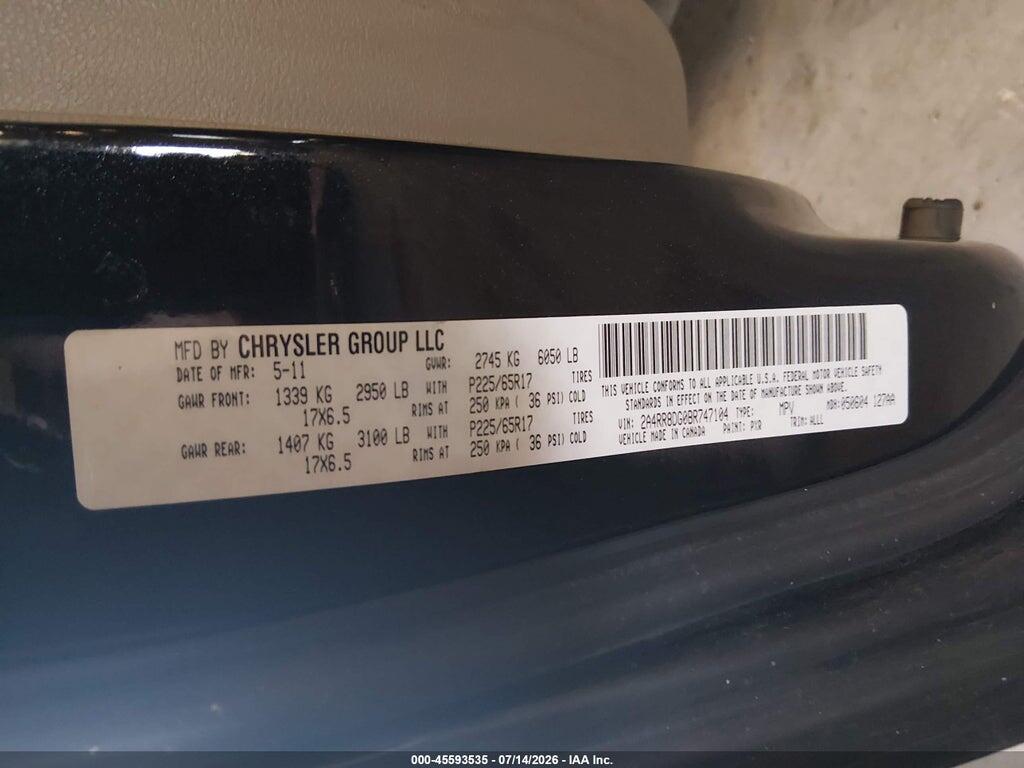 2A4RR8DG0BR747104 2011 CHRYSLER TOWN & COUNTRY photo no. 9