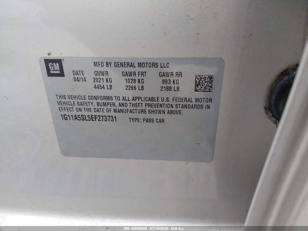 1G11A5SL5EF273731 2014 CHEVROLET MALIBU photo no. 9