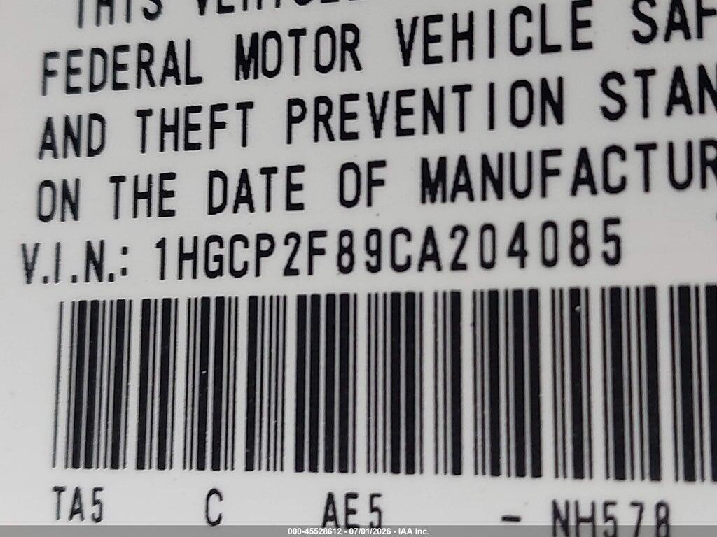1HGCP2F89CA204085 2012 HONDA ACCORD photo no. 9