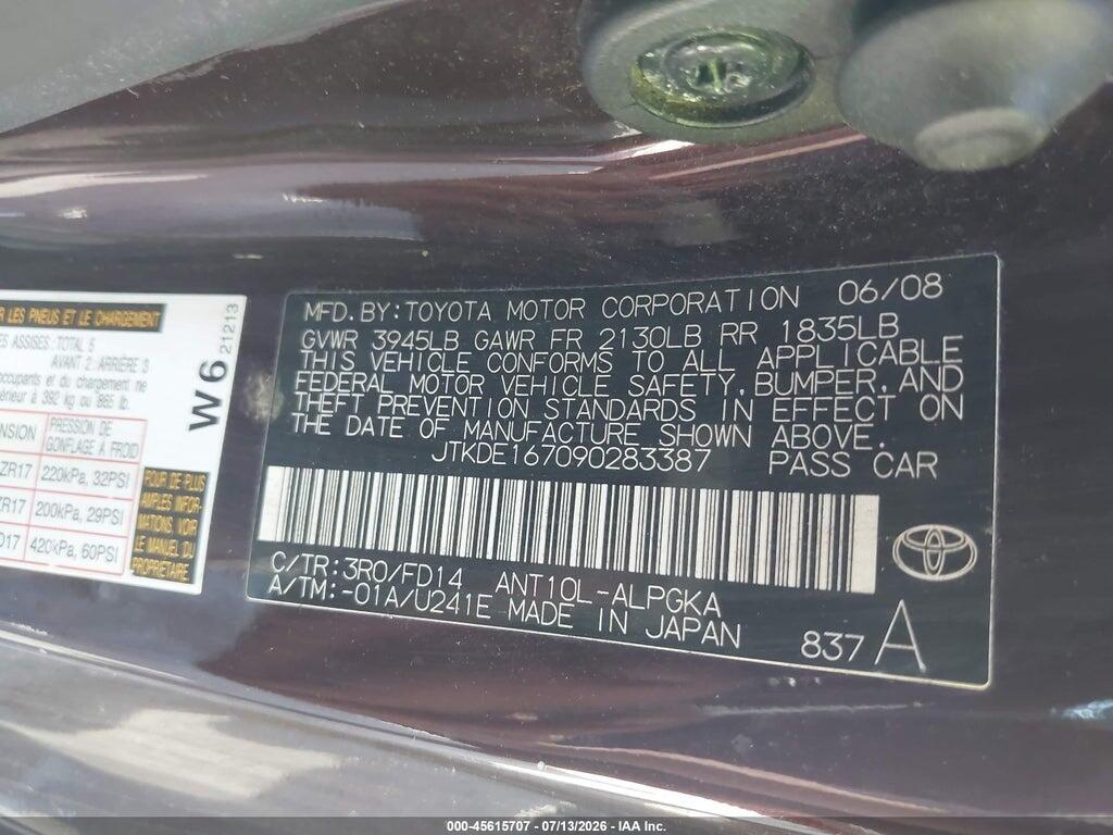 JTKDE167090283387 2009 SCION TC photo no. 9