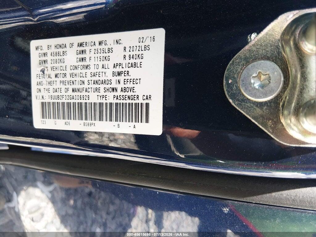 19UUB2F32GA006929 2016 ACURA TLX photo no. 9