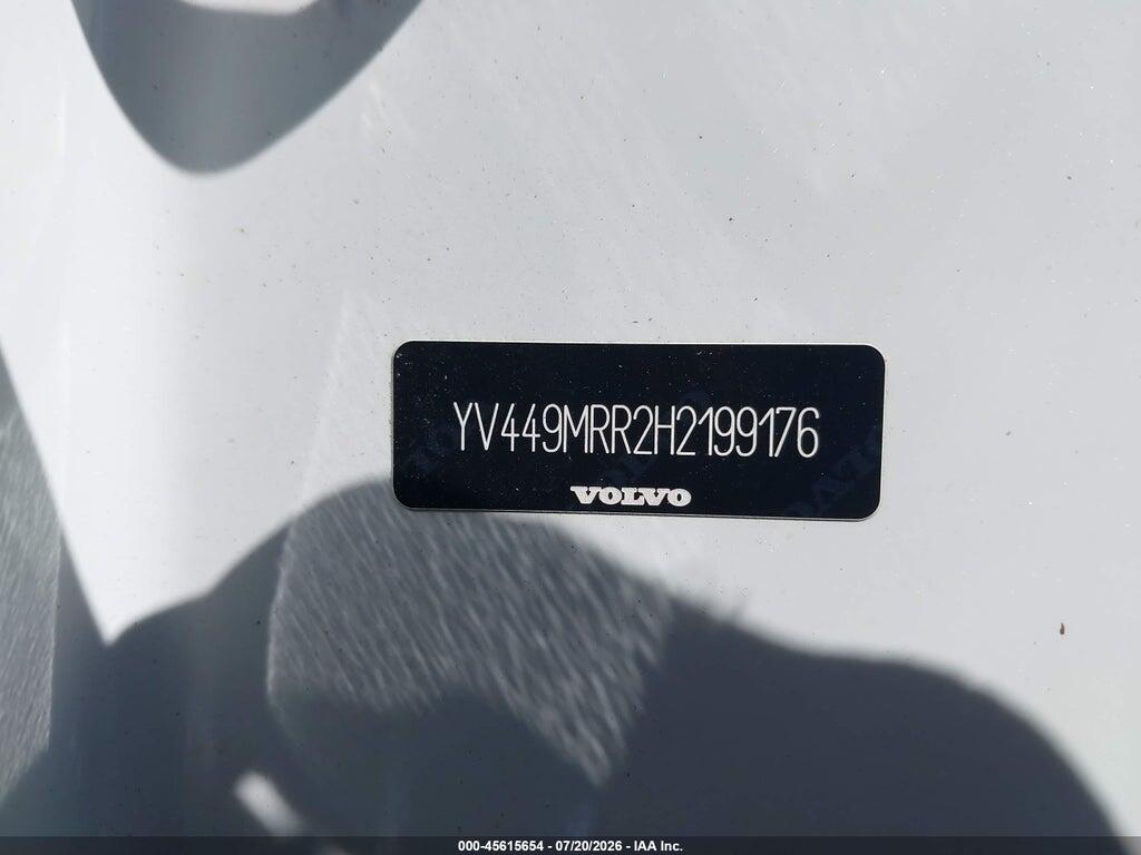 YV449MRR2H2199176 2017 VOLVO XC60 photo no. 9