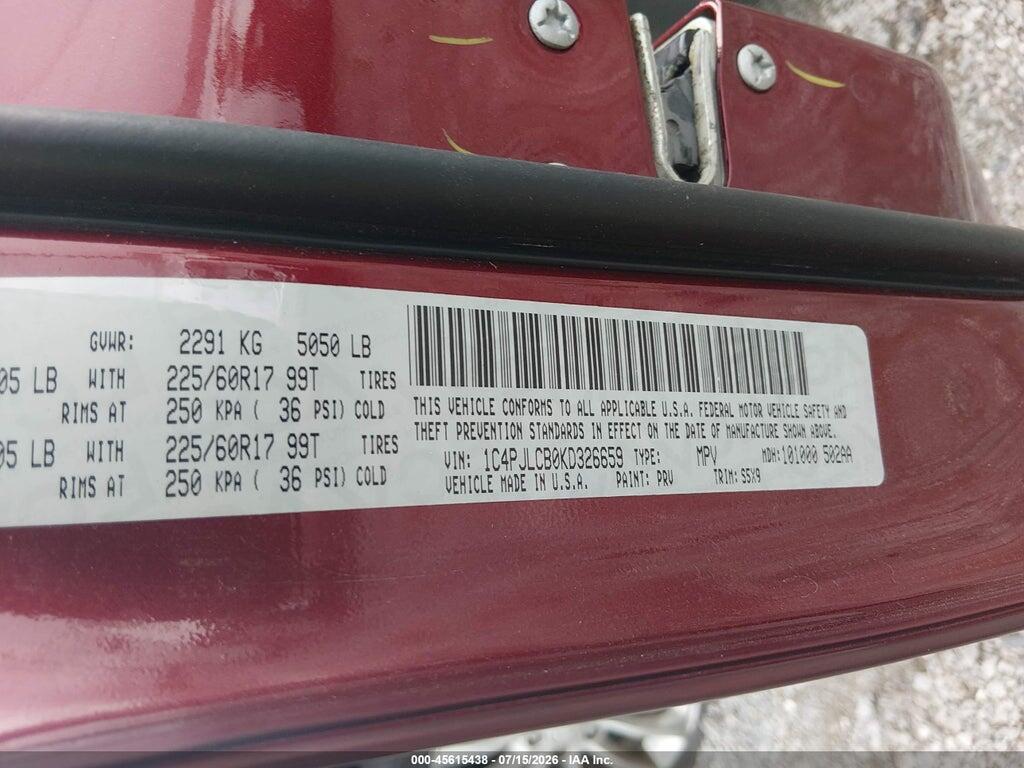 1C4PJLCB0KD326659 2019 JEEP CHEROKEE photo no. 9