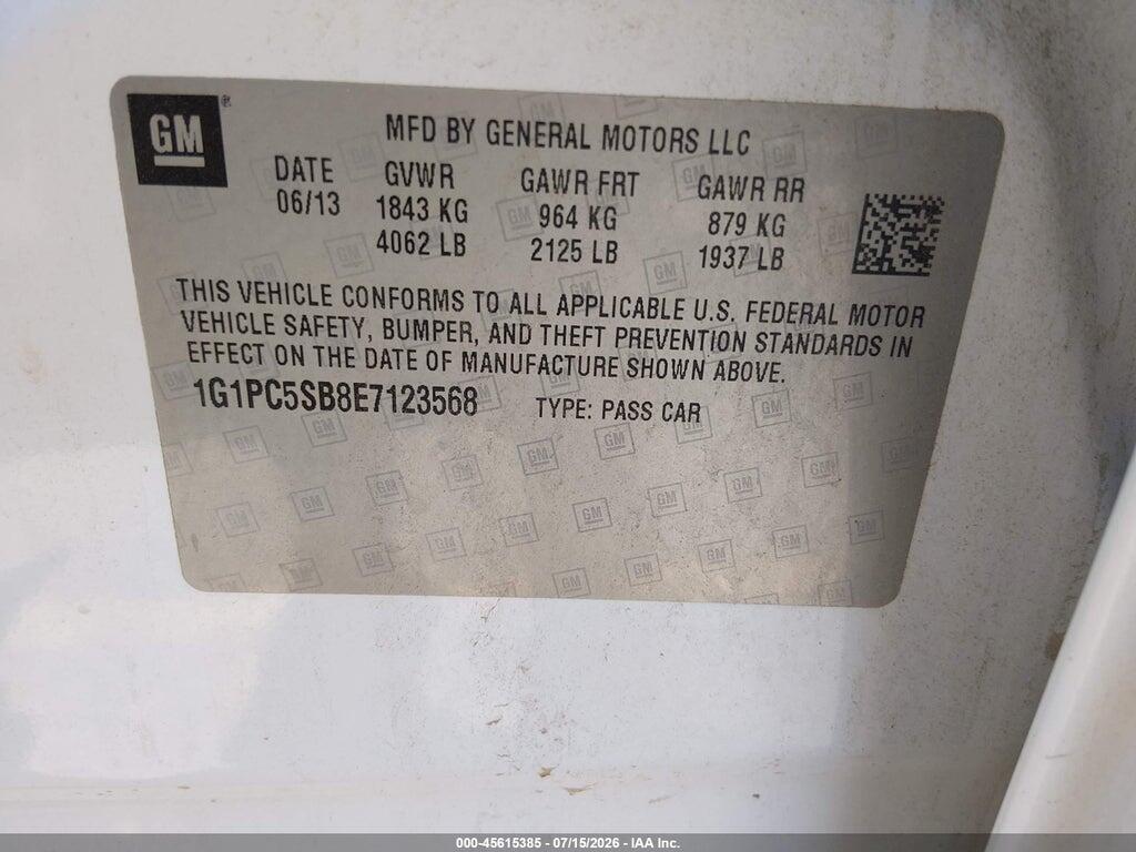 1G1PC5SB8E7123568 2014 CHEVROLET CRUZE photo no. 9