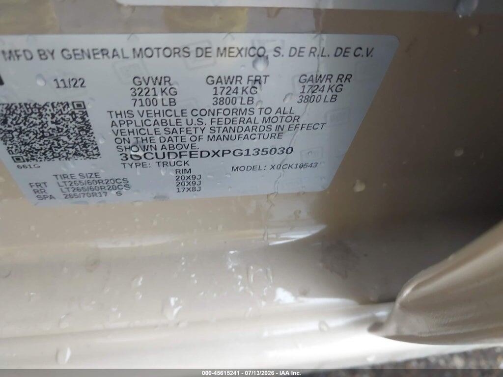 3GCUDFEDXPG135030 2023 CHEVROLET SILVERADO 1500 photo no. 9