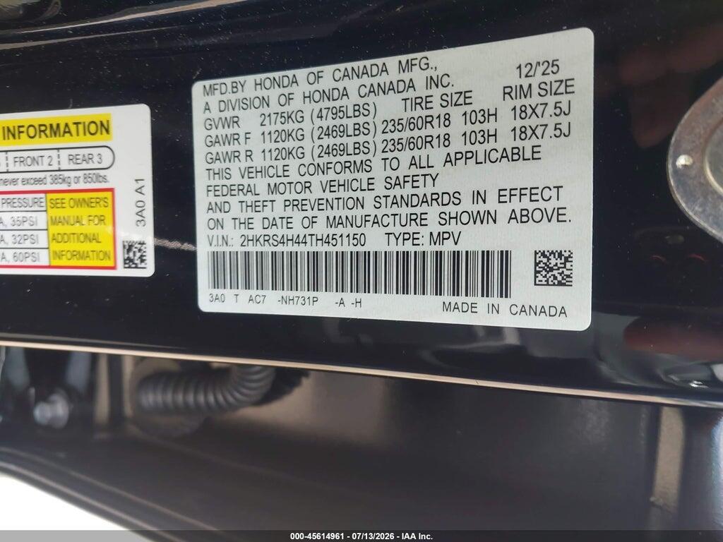 2HKRS4H44TH451150 2026 HONDA CR-V photo no. 9
