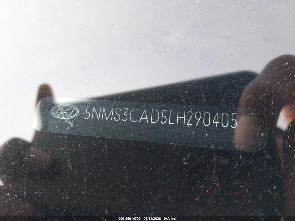 5NMS3CAD5LH290405 2020 HYUNDAI SANTA FE photo no. 9