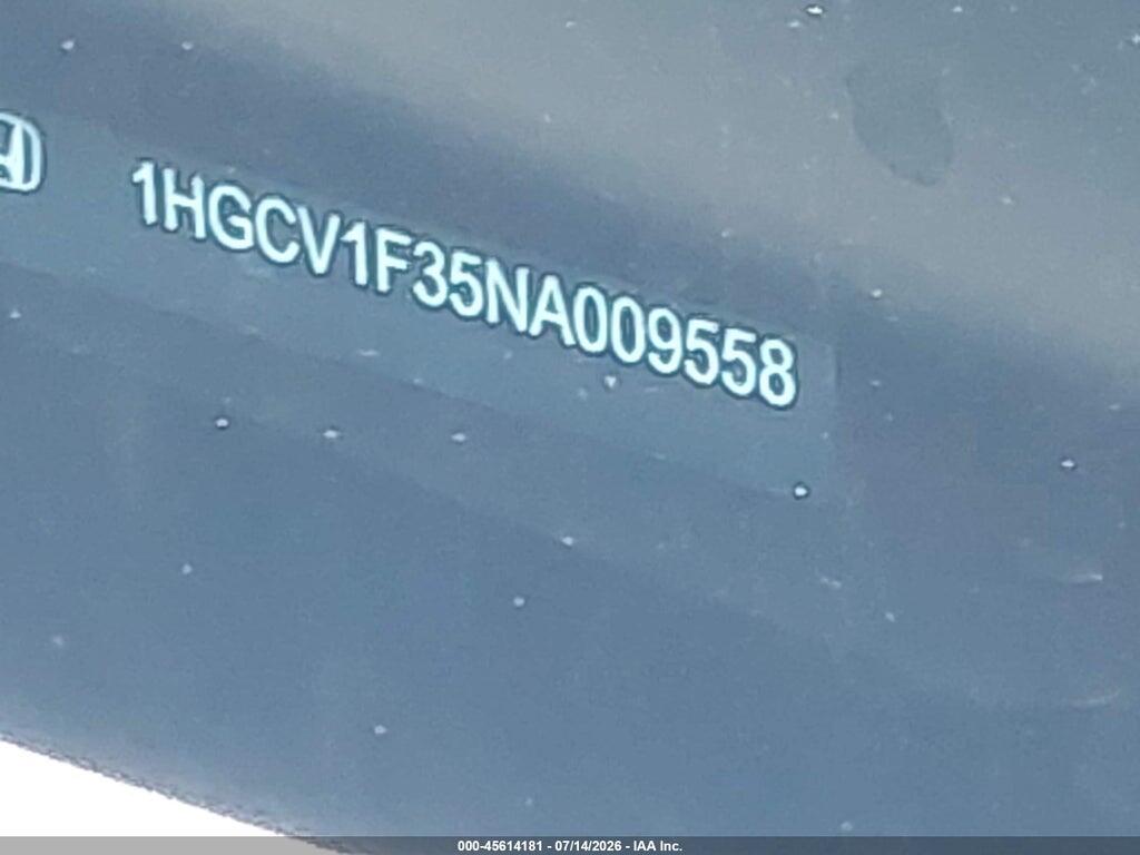 1HGCV1F35NA009558 2022 HONDA ACCORD photo no. 9