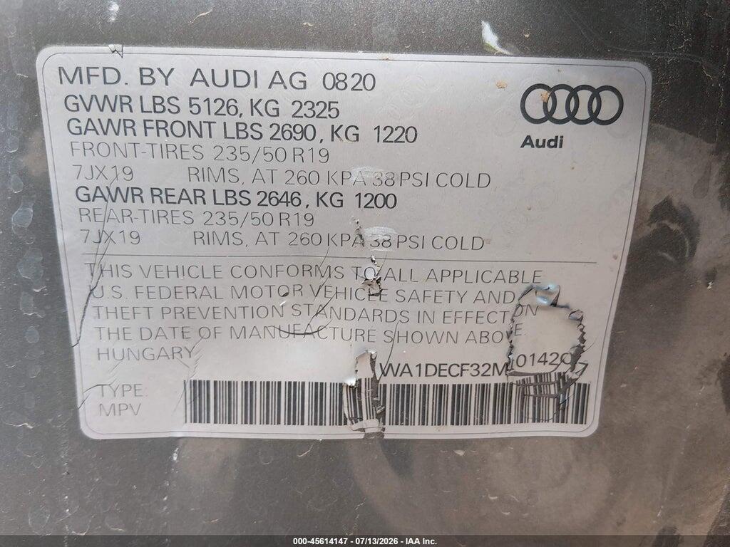 WA1DECF32M1014207 2021 AUDI Q3 photo no. 9