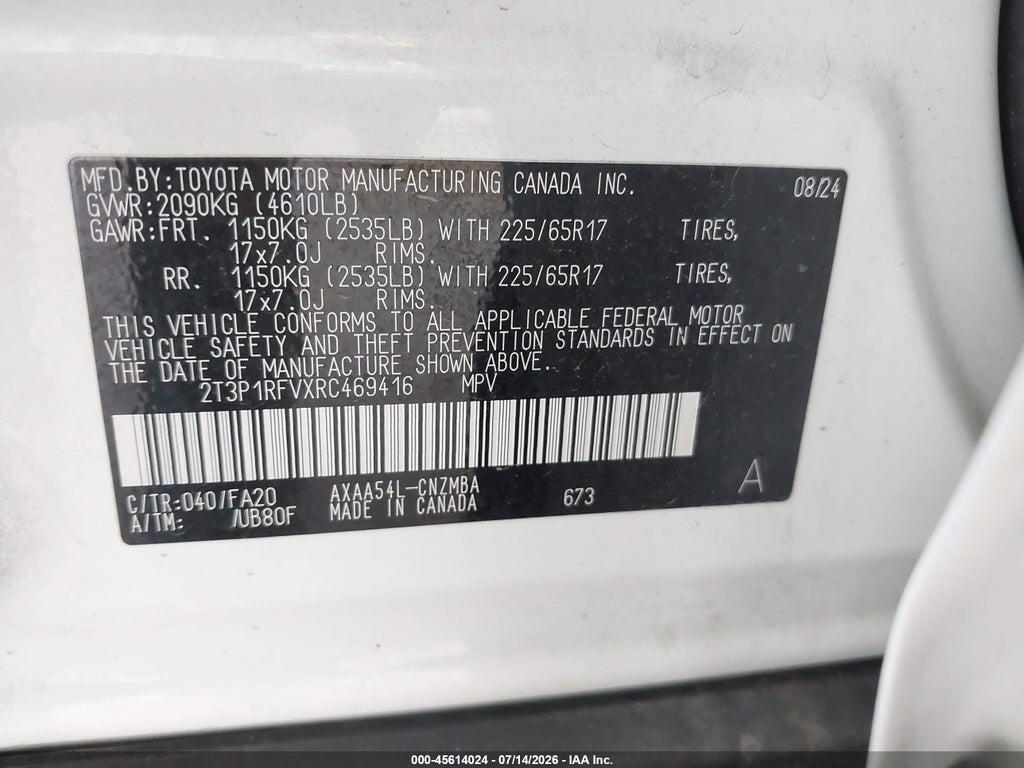 2T3P1RFVXRC469416 2024 TOYOTA RAV4 photo no. 9