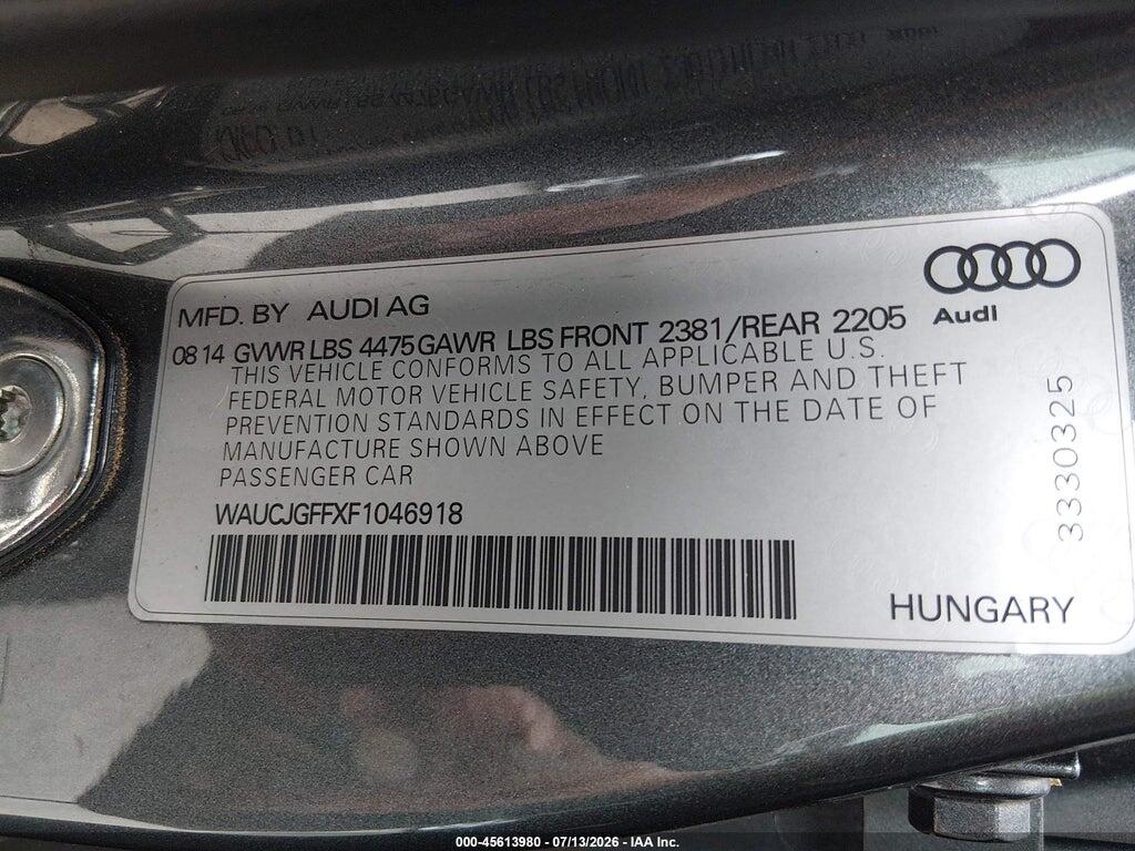 WAUCJGFFXF1046918 2015 AUDI A3 photo no. 9