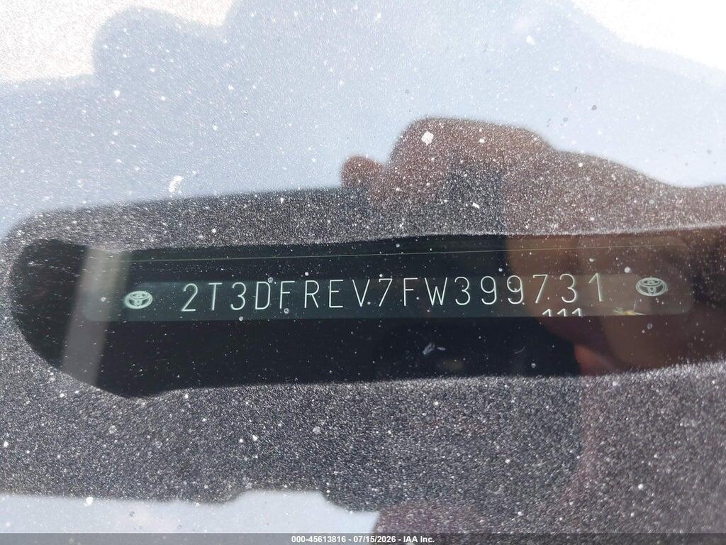 2T3DFREV7FW399731 2015 TOYOTA RAV4 photo no. 9