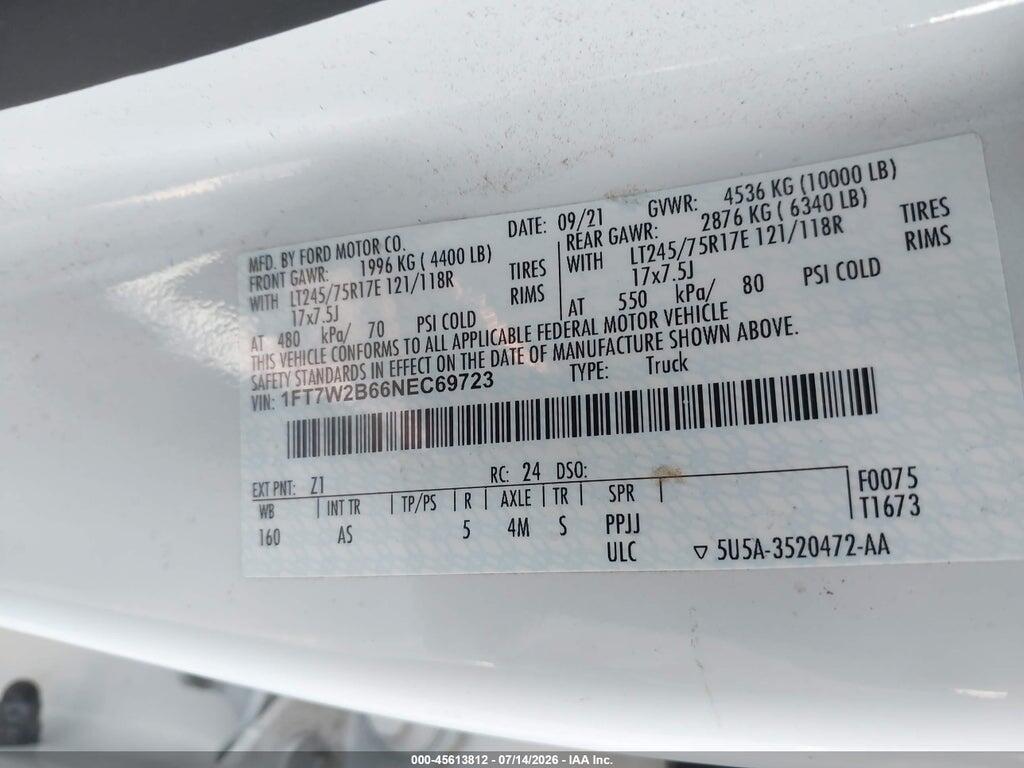 1FT7W2B66NEC69723 2022 FORD F-250 photo no. 9