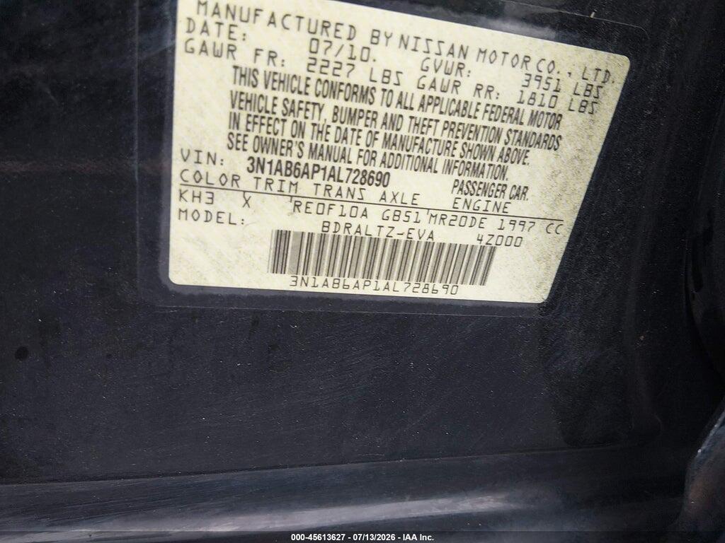 3N1AB6AP1AL728690 2010 NISSAN SENTRA photo no. 9