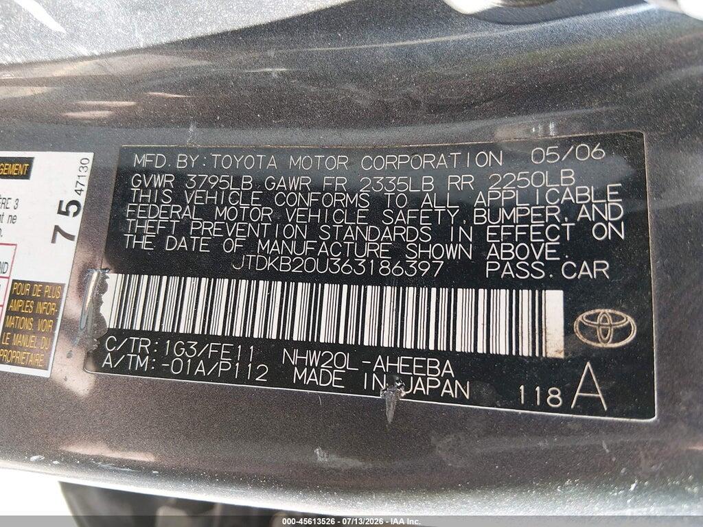 JTDKB20U363186397 2006 TOYOTA PRIUS photo no. 9