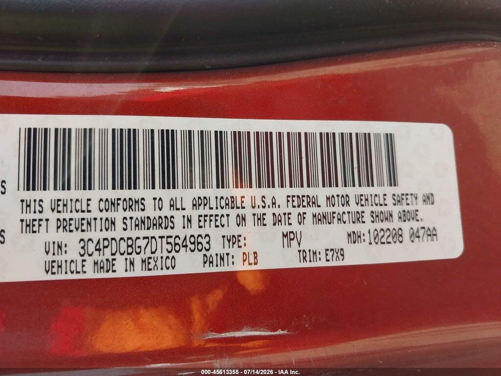 3C4PDCBG7DT564963 2013 DODGE JOURNEY photo no. 9