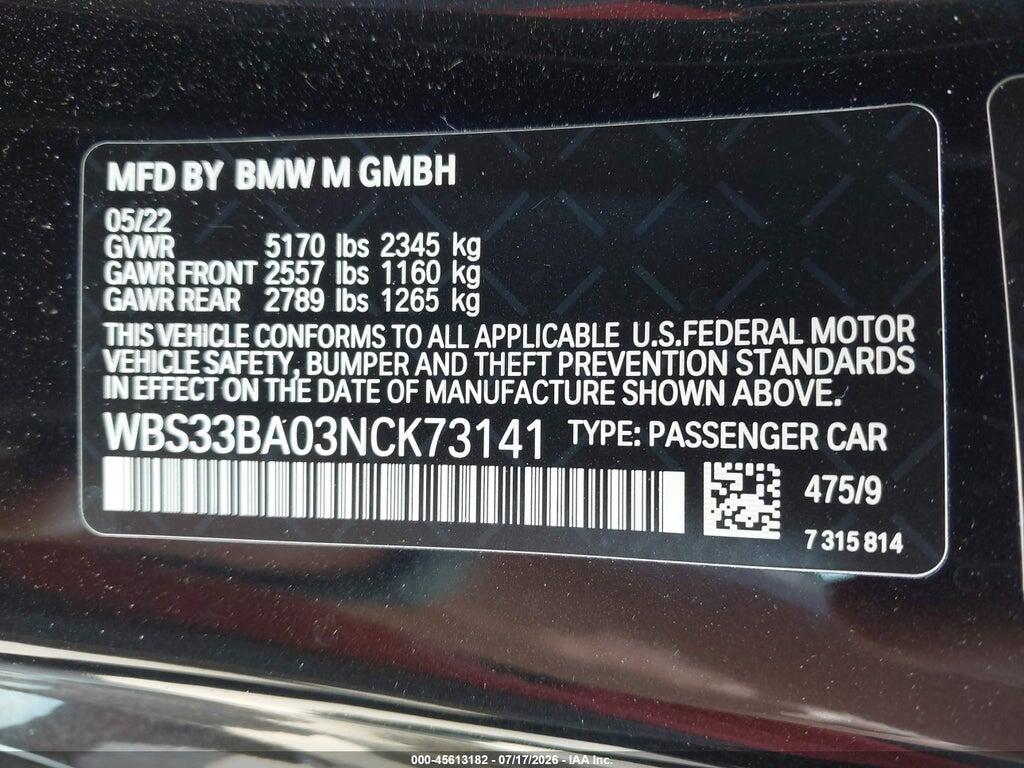 WBS33BA03NCK73141 2022 BMW M4 photo no. 9